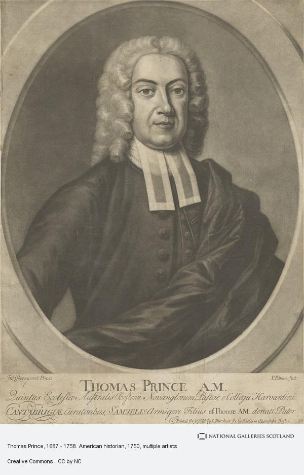 Thomas Prince, American historian and librarian, 1750